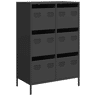 Armário alto - Bufete - Móvei de apoio 68x39x101,5 cm aço preto pt120