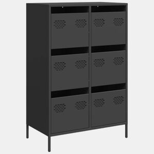 Armário alto - Bufete - Móvei de apoio 68x39x101,5 cm aço preto pt120