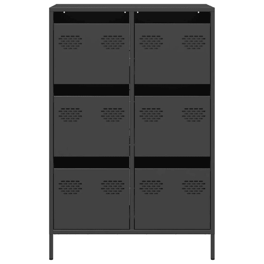 Armário alto - Bufete - Móvei de apoio 68x39x101,5 cm aço preto pt120