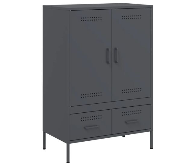 Aparador - mueble de almacenamiento acero gris antracita 68x39x101,5 cm es100