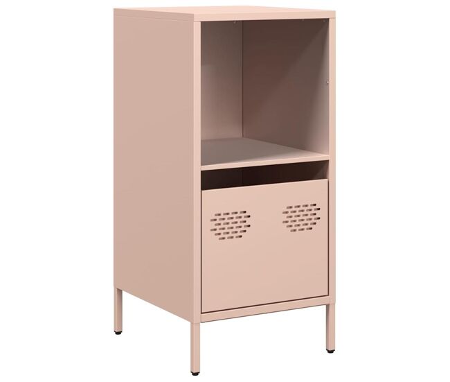 Aparador - mueble de almacenamiento de acero laminado en frío rosa 35x39x73,5 cm es2311