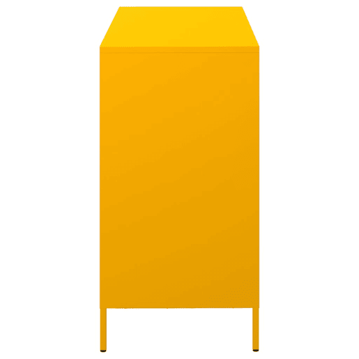Aparador - Bufete - Móvei de apoio 101,5x39x73,5 cm aço laminado a frio amarelo mostarda pt115