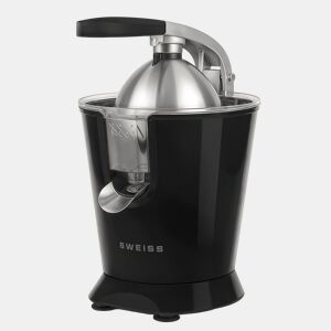 Espremedor elétrico ZEST9, SWEISS, Bico antigota, Apto para máquina de lavar loiça, Funcionamento silencioso, Braço articulado potente 160 W, Preto