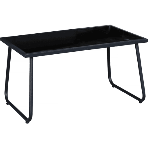 Conjunto de mobiliário de jardim metálico Fortaleza - 4 lugares - Preto