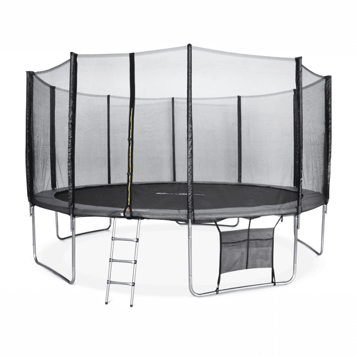 Trampolim 460cm com conjunto de acessórios Cinza - 455x455x90 cm