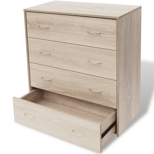 Aparador - Bufete - Móvei de apoio com 4 gavetas 60 x 30,5 x 71 cm carvalho pt1707