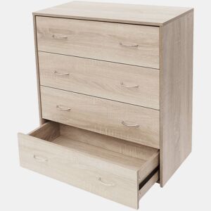 Aparador - Bufete - Móvei de apoio com 4 gavetas 60 x 30,5 x 71 cm carvalho pt1707