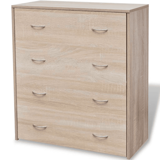 Aparador - Bufete - Móvei de apoio com 4 gavetas 60 x 30,5 x 71 cm carvalho pt1707