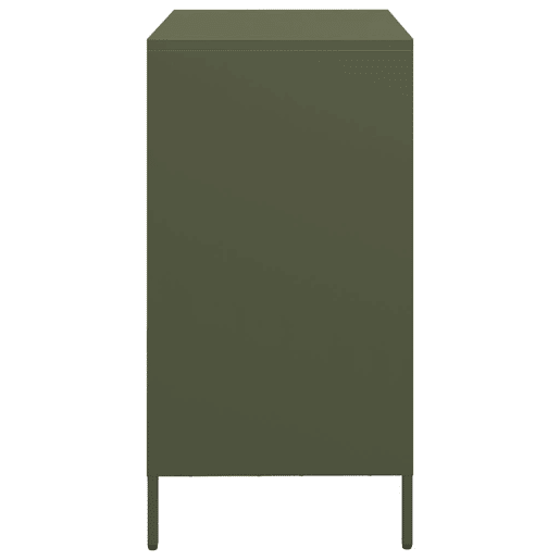 Aparador - Bufete - Móvei de apoio 68x39x73,5 cm aço laminado a frio verde-azeitona pt2327