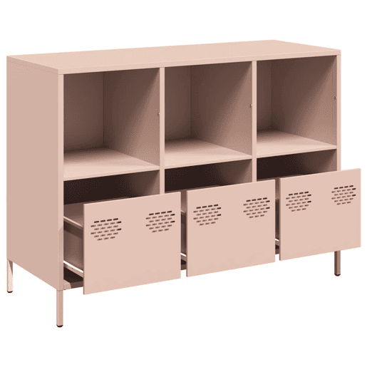 Aparador - Bufete - Móvei de apoio 101,5x39x73,5 cm aço laminado a frio rosa pt2307