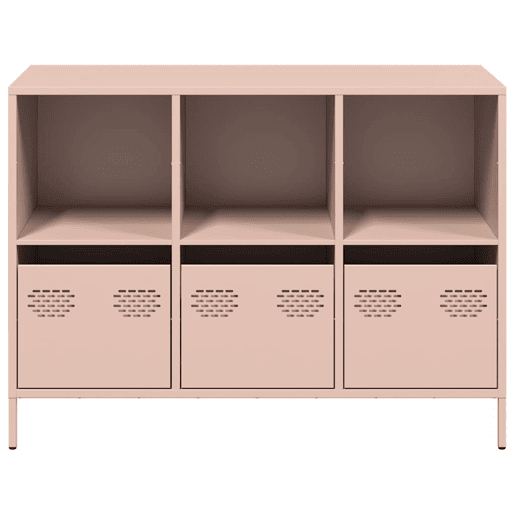 Aparador - Bufete - Móvei de apoio 101,5x39x73,5 cm aço laminado a frio rosa pt2307