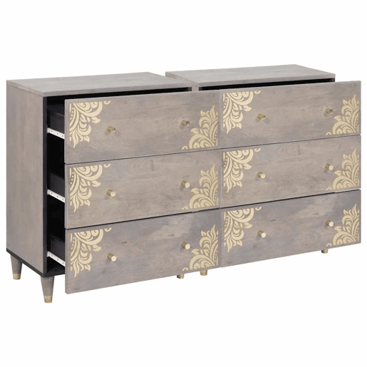 Bufete - Móvei de apoio 2 pcs Cinzeto 60 x 33 x 75 cm Madeira de manga maciça pt11