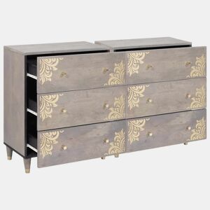 Bufete - Móvei de apoio 2 pcs Cinzeto 60 x 33 x 75 cm Madeira de manga maciça pt11