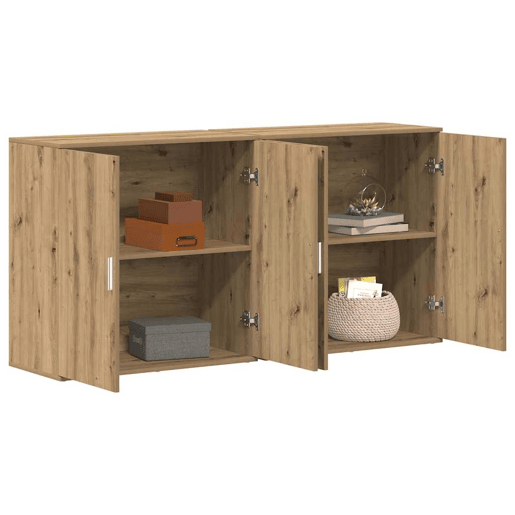 Bufete - Móvei de apoio 2 pcs Carvalho Artesanal 79 x 38 x 80 cm pt29 Bufete - Móvei de apoio 2 pcs Carvalho Artesanal 79 x 38 x 80 cm pt29