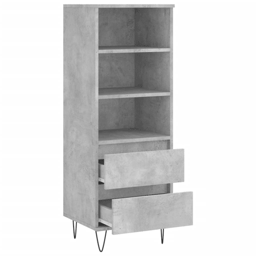 Armário alto - Bufete - Móvel de apoio 40x36x110cm derivados de madeira cinzento cimento pt856 Armário alto - Bufete - Móvel de apoio 40x36x110cm derivados de madeira cinzento cimento pt856