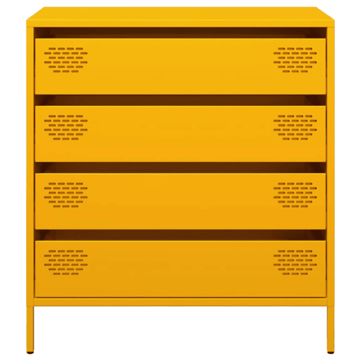 Aparador - Bufete - Móvei de apoio 68x39x73,5 cm aço laminado a frio amarelo mostarda pt110