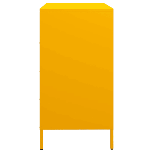 Aparador - Bufete - Móvei de apoio 68x39x73,5 cm aço laminado a frio amarelo mostarda pt110
