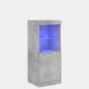 Aparador - Bufete - Móvei de apoio com luzes LED 41x37x100 cm cinzento cimento pt1958