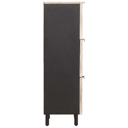 Aparador - Bufete - Móvel de apoio com porta Acabamento em Wash Branco 40 x 33 x 110 cm pt512