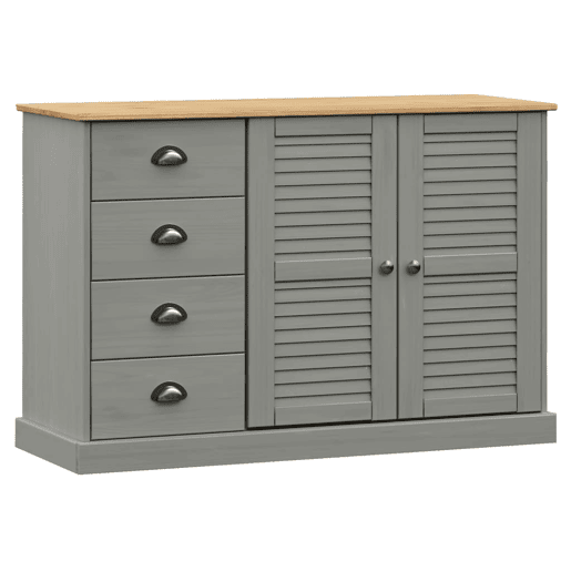 Aparador - Bufete - Móvei de apoio com gavetas VIGO 113x40x75 cm pinho maciço cinzento pt1845