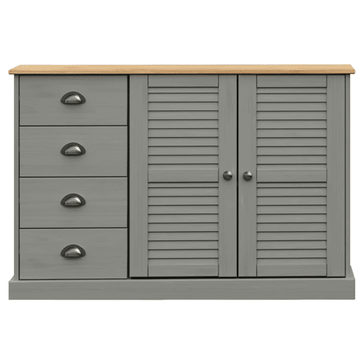 Aparador - Bufete - Móvei de apoio com gavetas VIGO 113x40x75 cm pinho maciço cinzento pt1845