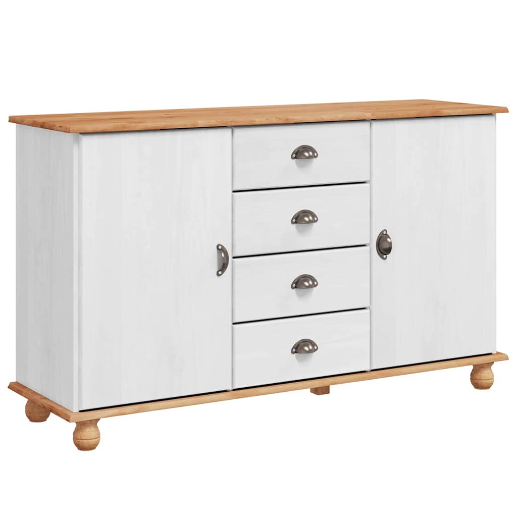Aparador - mueble de almacenamiento 133,5 x 40 x 79 cm madera maciza de pino es1646
