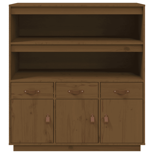 Armário alto - Bufete - Móvel de apoio 100x40x108,5 cm pinho maciço castanho mel pt1506