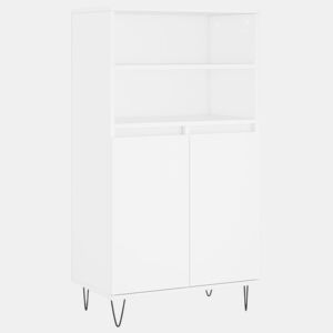Armário alto - Bufete - Móvel de apoio 60x36x110 cm derivados de madeira branco pt621