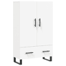Armário alto - Bufete - Móvel de apoio 69,5x31x115 cm derivados de madeira branco pt1220