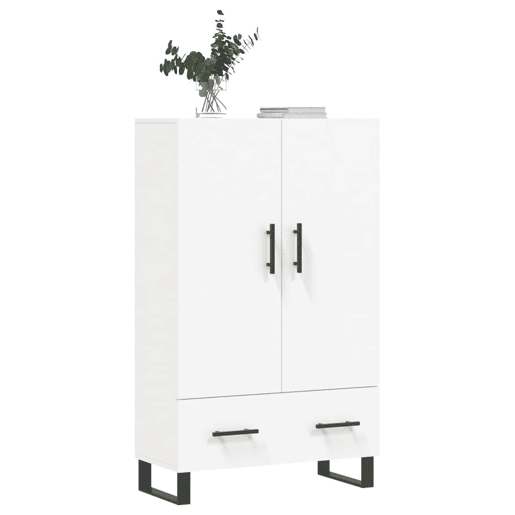 Armário alto - Bufete - Móvel de apoio 69,5x31x115 cm derivados de madeira branco pt1220 Armário alto - Bufete - Móvel de apoio 69,5x31x115 cm derivados de madeira branco pt1220