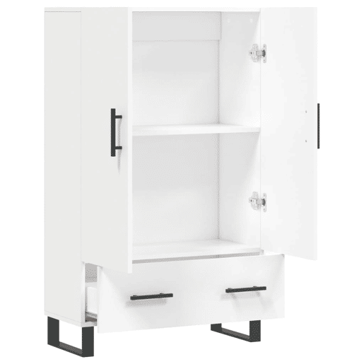 Armário alto - Bufete - Móvel de apoio 69,5x31x115 cm derivados de madeira branco pt1220 Armário alto - Bufete - Móvel de apoio 69,5x31x115 cm derivados de madeira branco pt1220