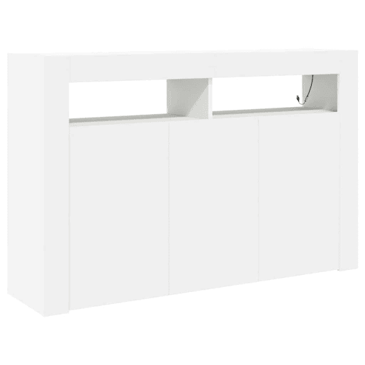 Bufete - Móvei de apoio Branco 116 x 30 x 75 cm Madeira processada pt6 Bufete - Móvei de apoio Branco 116 x 30 x 75 cm Madeira processada pt6