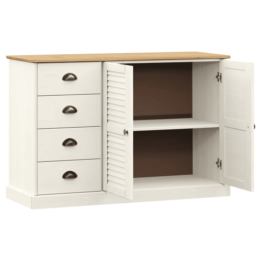 Aparador - Bufete - Móvei de apoio com gavetas VIGO 113x40x75 cm pinho maciço branco pt1843