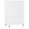 Armário alto - Bufete - Móvel de apoio 57x35x90 cm derivados de madeira branco pt1213