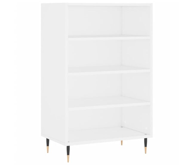 Aparador alto - mueble de almacenamiento madera de ingeniería blanco 57x35x90 cm es1213