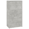 Aparador - Bufete - Móvei de apoio c 6 gavetas 50x34x96cm contraplacado cinzento cimento pt1714