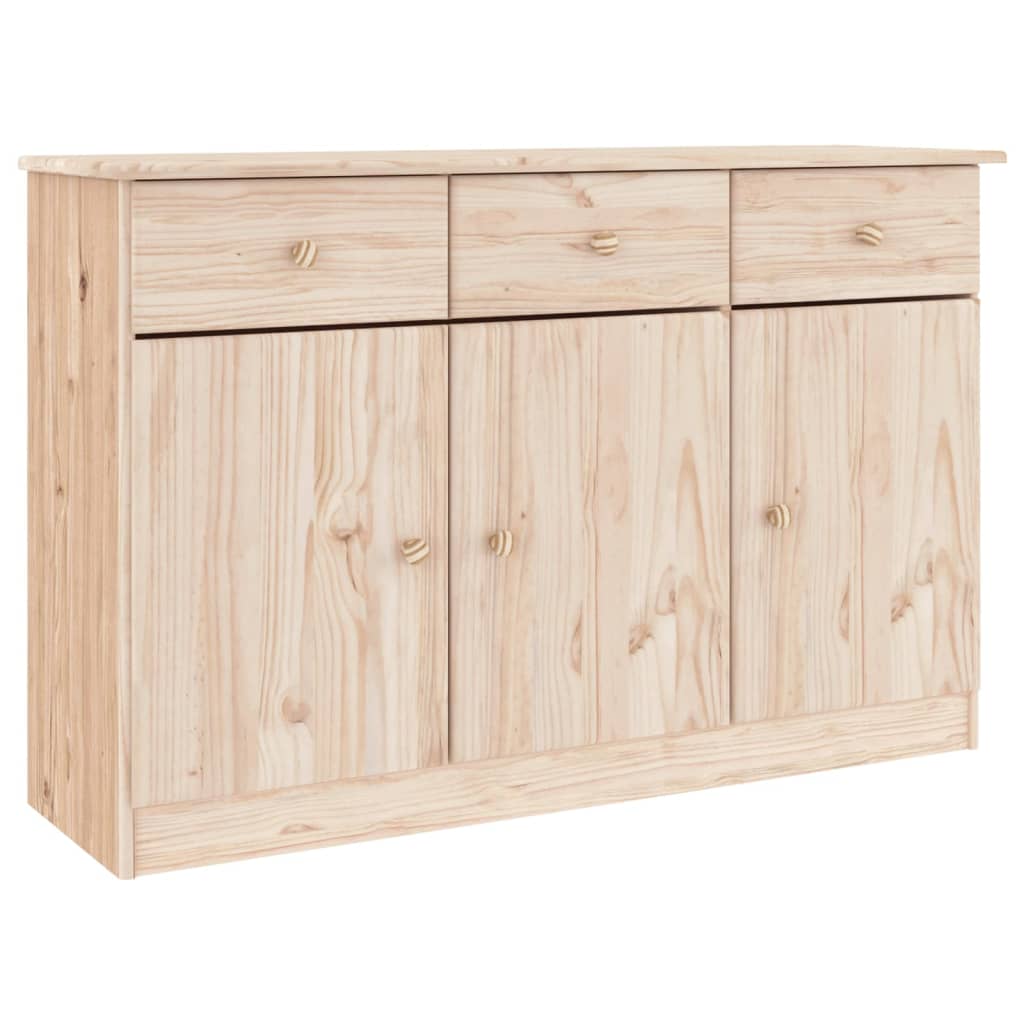 Aparador - mueble de almacenamiento madera maciza de pino 112x35x73 cm es130