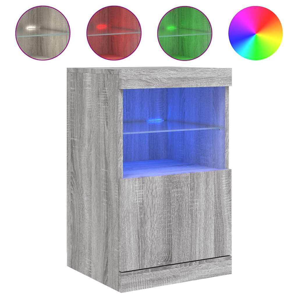 Aparador - Mueble de almacenamiento 41 Roble/ Gris