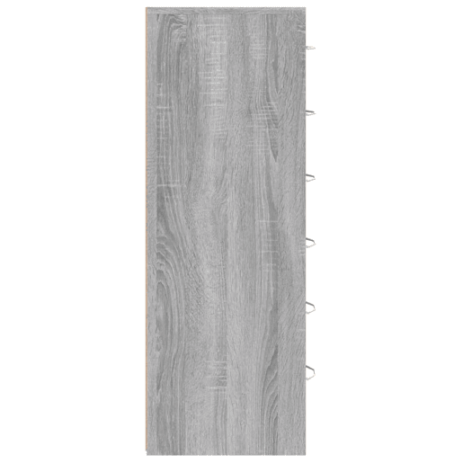 Aparador - Bufete - Móvei de apoio c 6 gavetas 50x34x96cm derivados madeira cinza sonoma pt1715