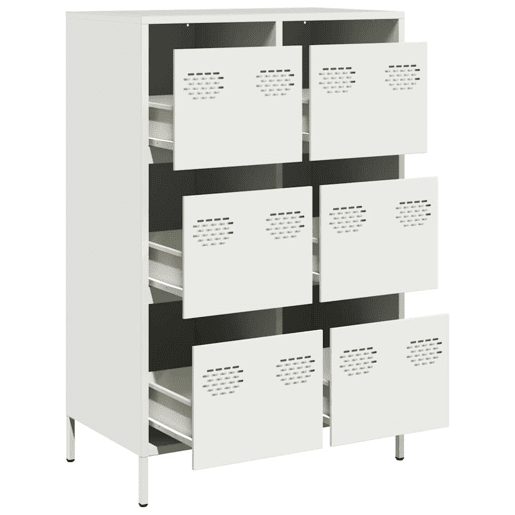 Armário alto - Bufete - Móvei de apoio 68x39x101,5 cm aço branco pt90