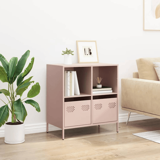 Aparador - Bufete - Móvei de apoio 68x39x73,5 cm aço laminado a frio rosa pt2316