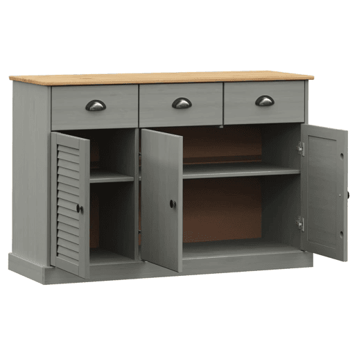 Aparador - Bufete - Móvei de apoio com gavetas VIGO 113x40x75 cm pinho maciço cinzento pt1846