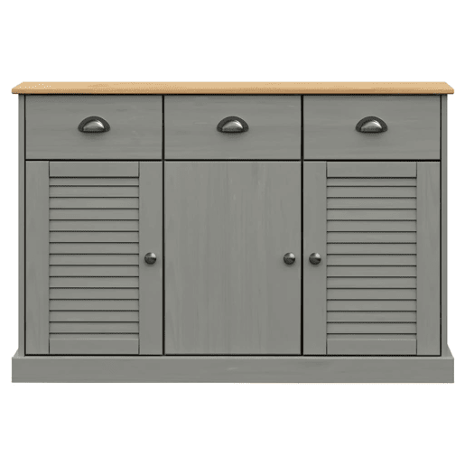 Aparador - Bufete - Móvei de apoio com gavetas VIGO 113x40x75 cm pinho maciço cinzento pt1846