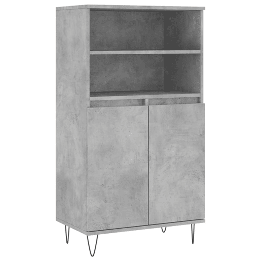 Armário alto - Bufete - Móvel de apoio 60x36x110cm derivados de madeira cinzento cimento pt858 Armário alto - Bufete - Móvel de apoio 60x36x110cm derivados de madeira cinzento cimento pt858