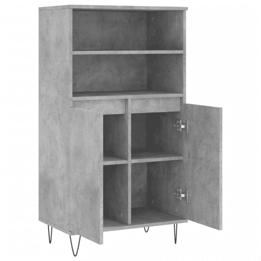 Armário alto - Bufete - Móvel de apoio 60x36x110cm derivados de madeira cinzento cimento pt858 Armário alto - Bufete - Móvel de apoio 60x36x110cm derivados de madeira cinzento cimento pt858