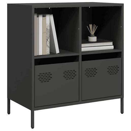 Aparador - Bufete - Móvei de apoio 68x39x73,5 cm aço laminado a frio preto pt2302