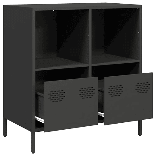 Aparador - Bufete - Móvei de apoio 68x39x73,5 cm aço laminado a frio preto pt2302