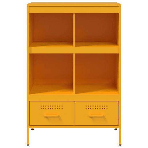 Armário alto - Bufete - Móvei de apoio 68x39x101,5 cm aço amarelo mostarda pt83
