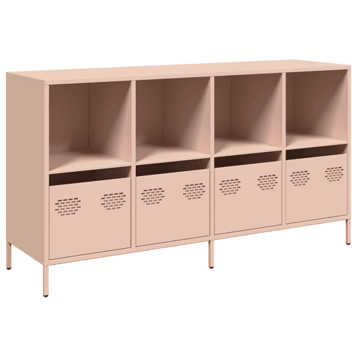 Aparador - Bufete - Móvei de apoio 135x39x73,5 cm aço laminado a frio rosa pt2309