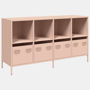Aparador - Bufete - Móvei de apoio 135x39x73,5 cm aço laminado a frio rosa pt2309